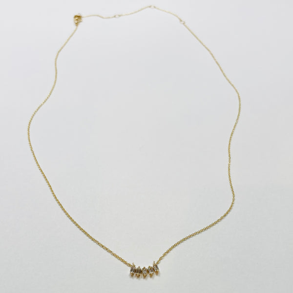diamond baguette necklace