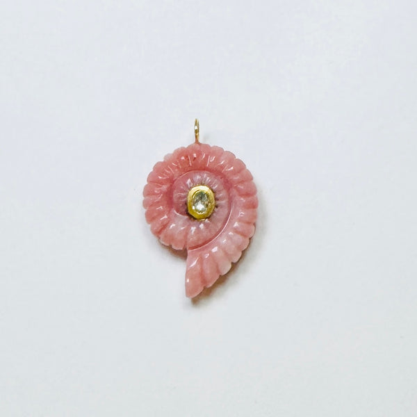 carved nautilus pendant