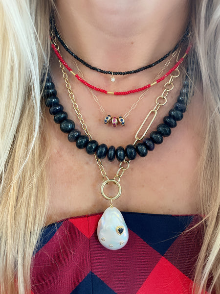 delicate five bar necklace