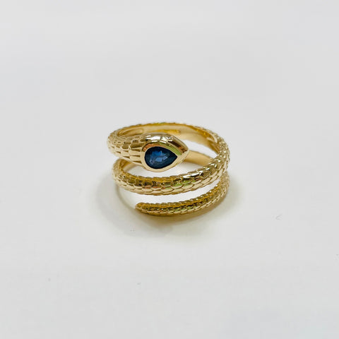 sapphire snake ring