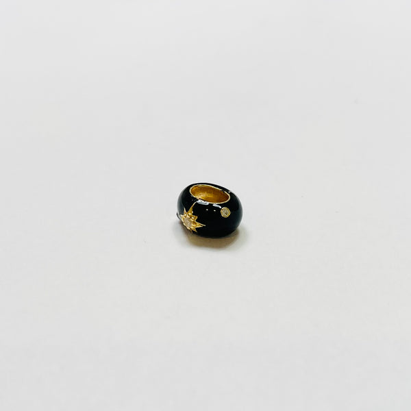 enamel bead charm, 8mm