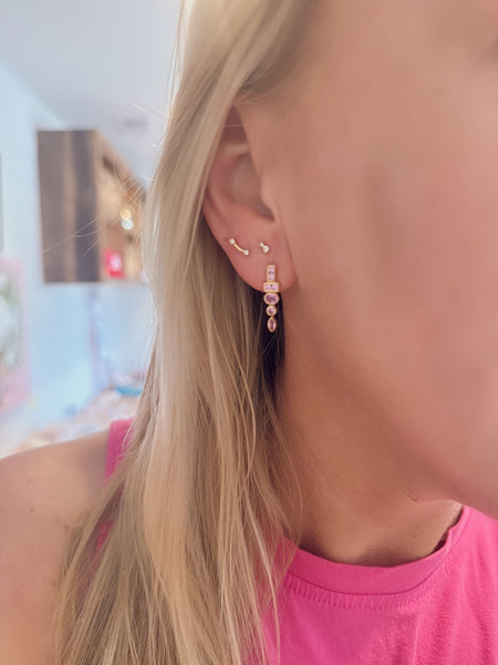 double diamond prong studs