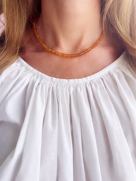 citrine heishi necklace