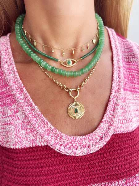 charm fringe necklace