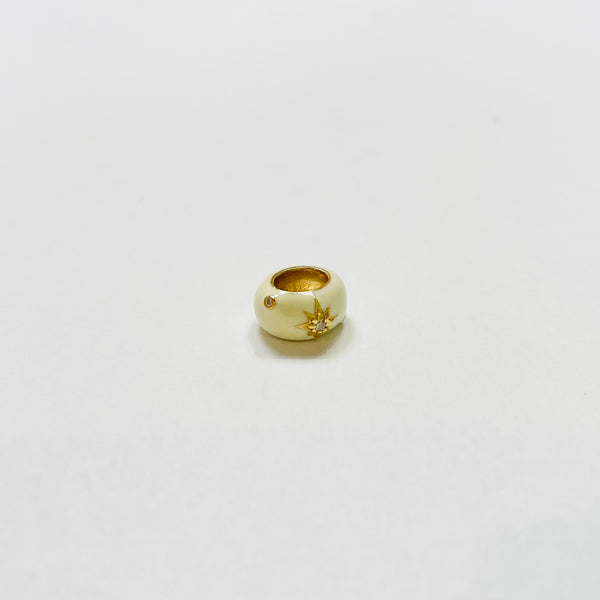 enamel bead charm, 8mm