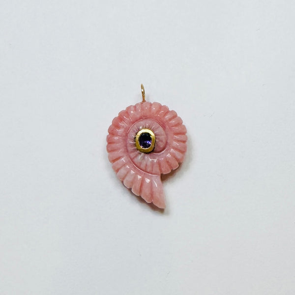 carved nautilus pendant