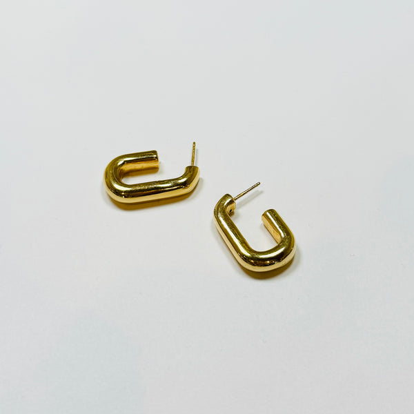 gold hoops, chain link