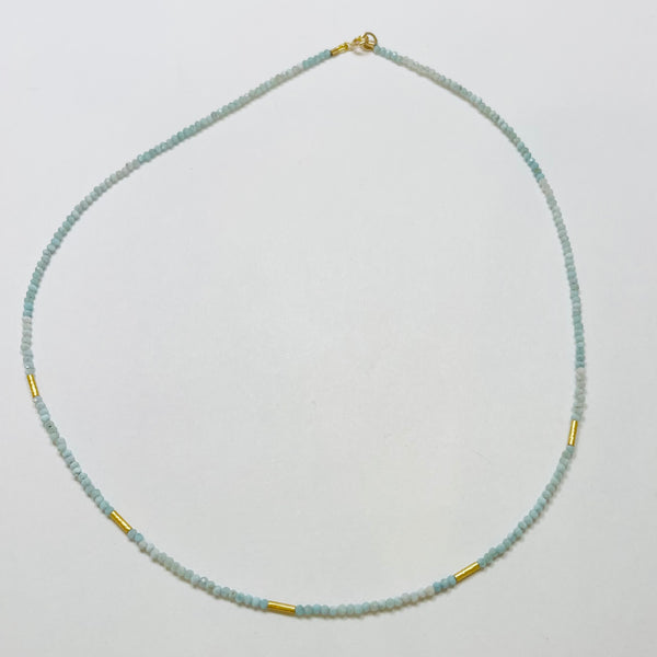 delicate five bar necklace