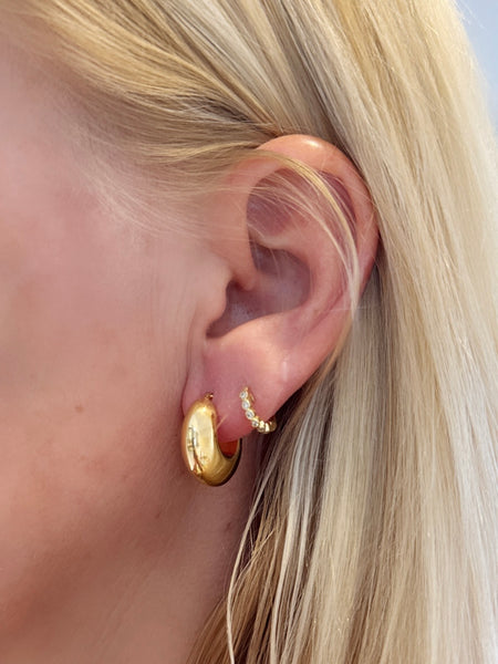 puffy gold hoops
