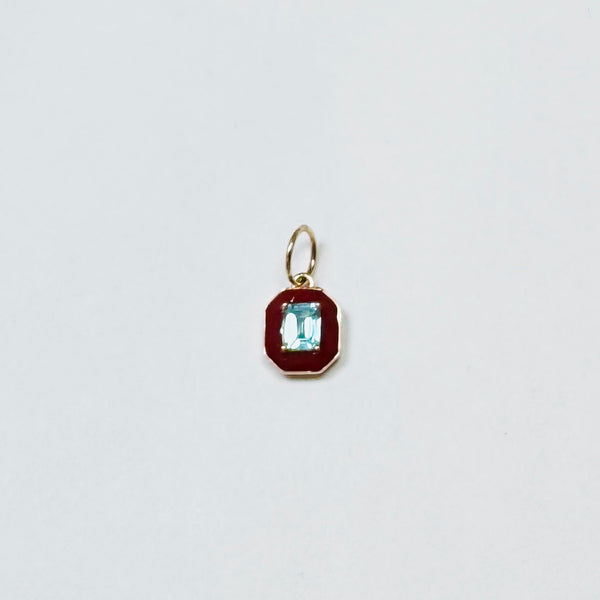 enamel gemstone charm