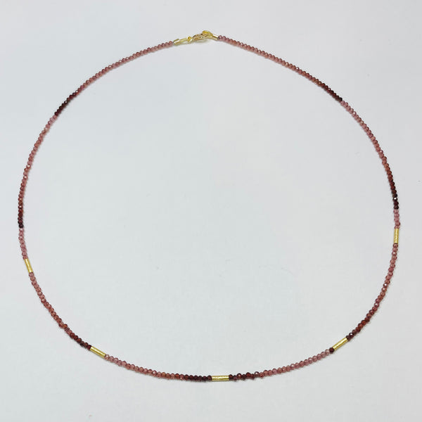 delicate five bar necklace