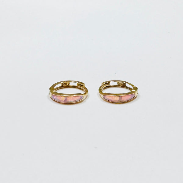 pink opal huggies