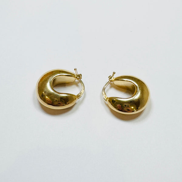 puffy gold hoops