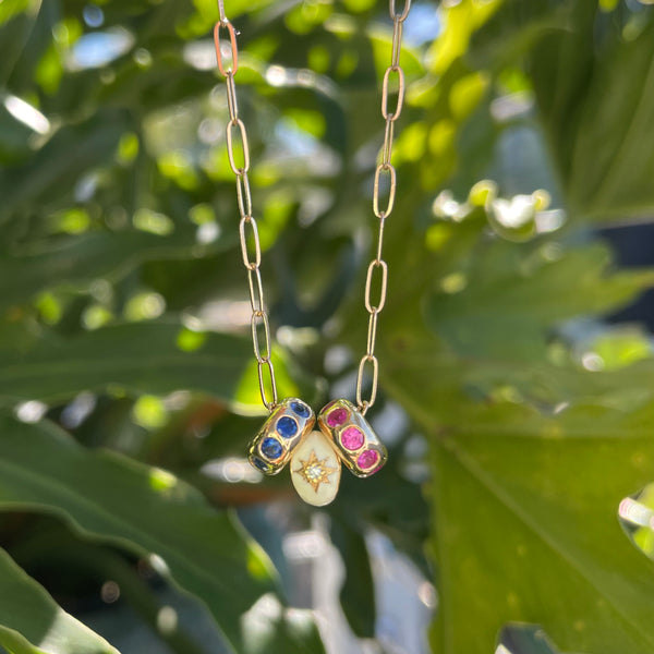 studded barrel bead charm