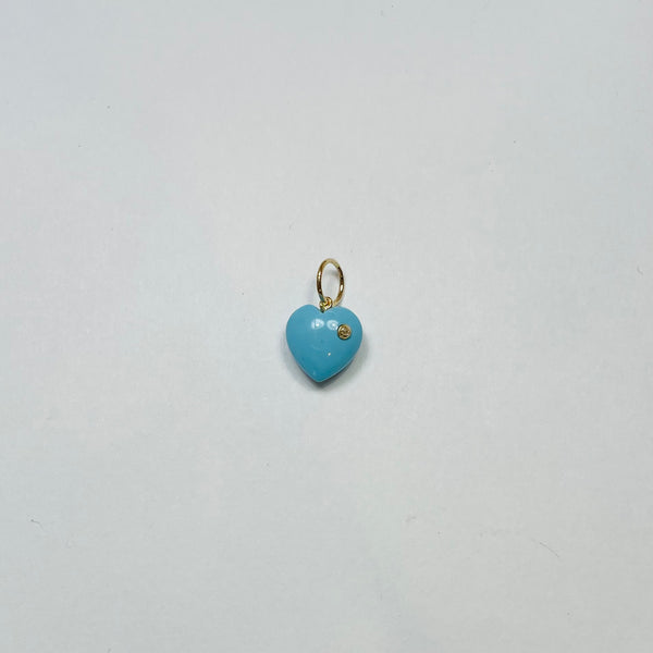 small puffy heart with diamond
