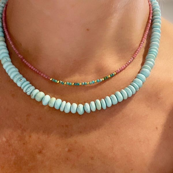 Tiffany blue turquoise candy necklace