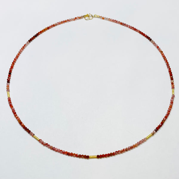 delicate five bar necklace