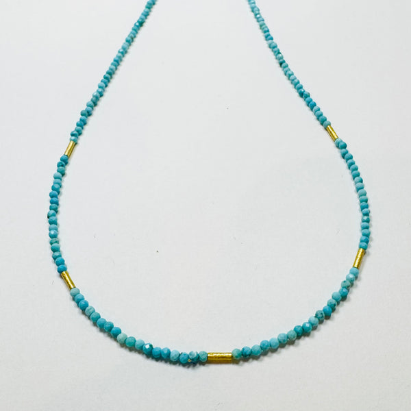 delicate five bar necklace