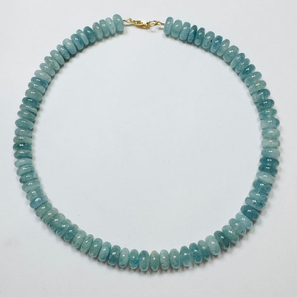 aquamarine candy collar necklace