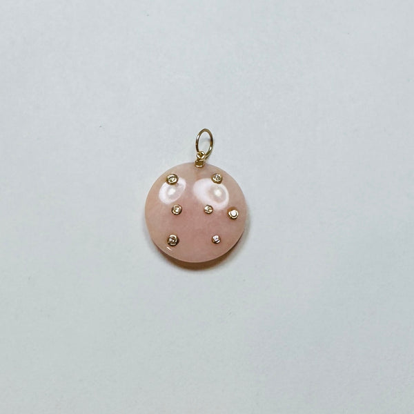 gemstone disc pendant