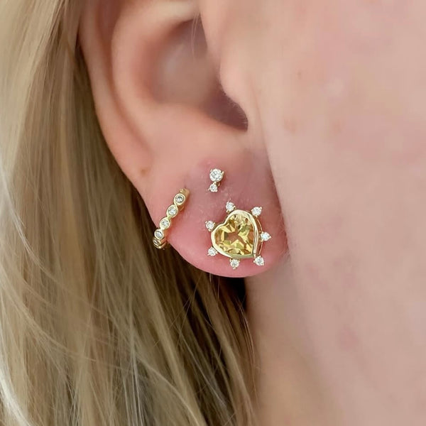 double diamond prong studs