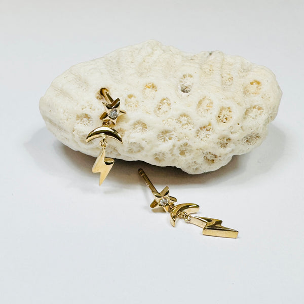 celestial dangle studs