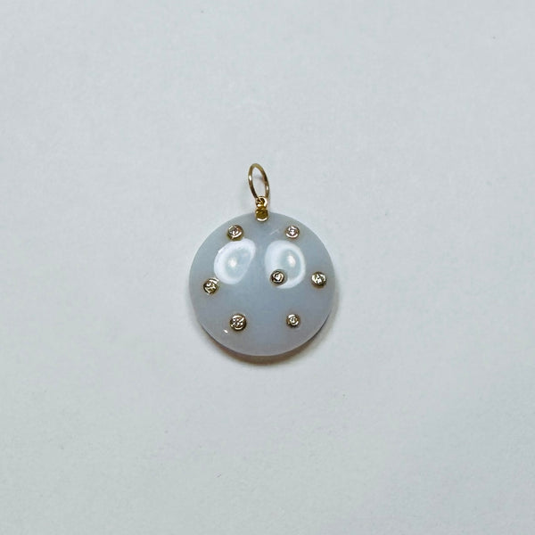gemstone disc pendant