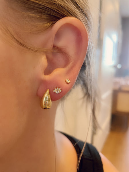 gold droplet studs