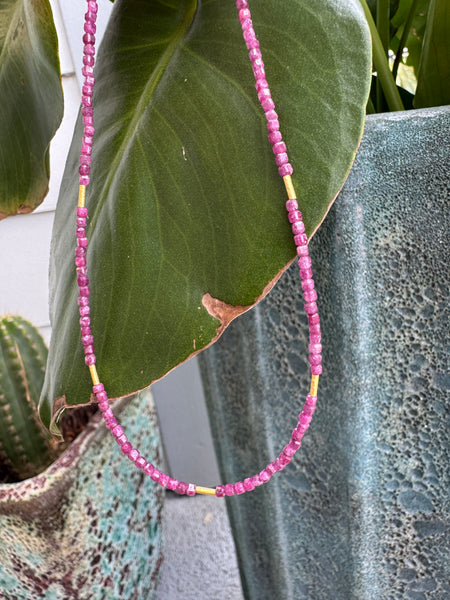 delicate five bar necklace