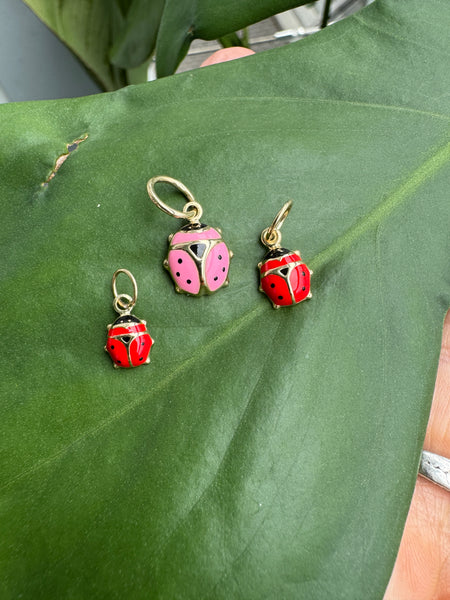 enamel ladybug pendant
