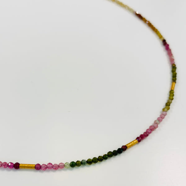 delicate five bar necklace