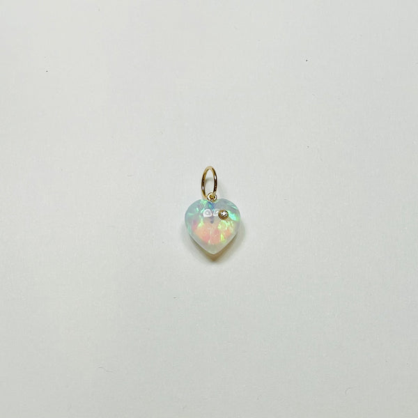 small puffy heart with diamond