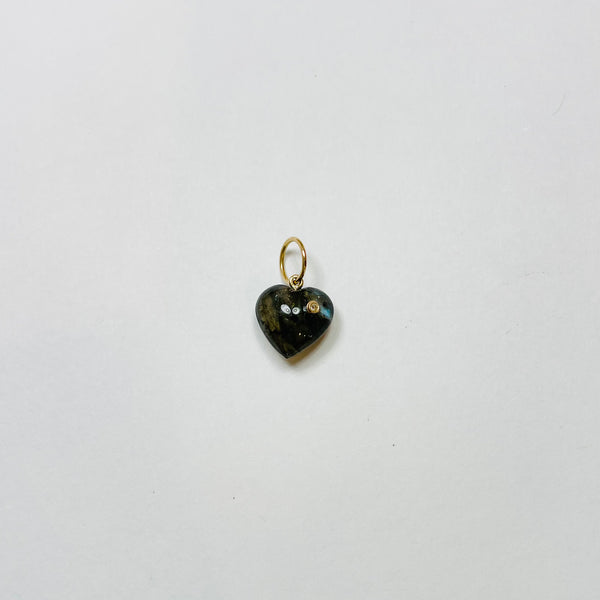 small puffy heart with diamond