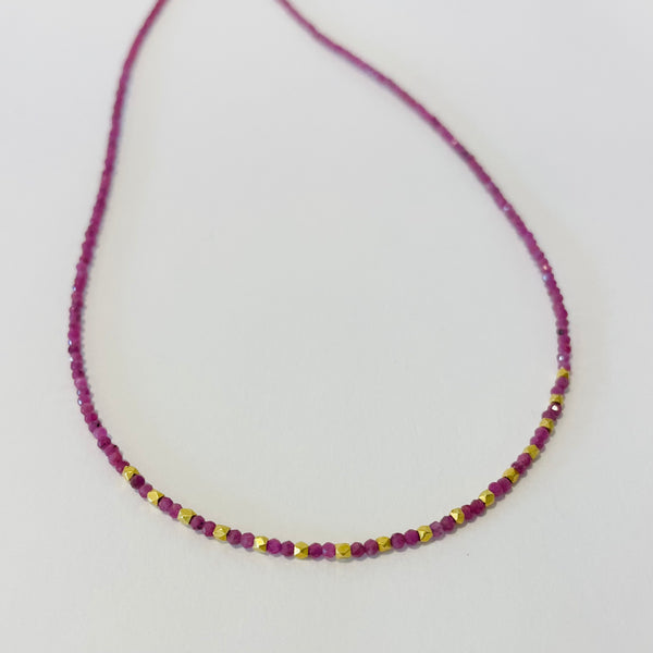 delicate gold nugget necklace