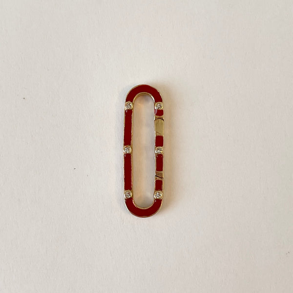 oval enamel diamond connector