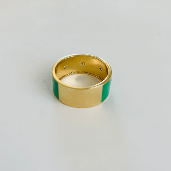 green enamel band