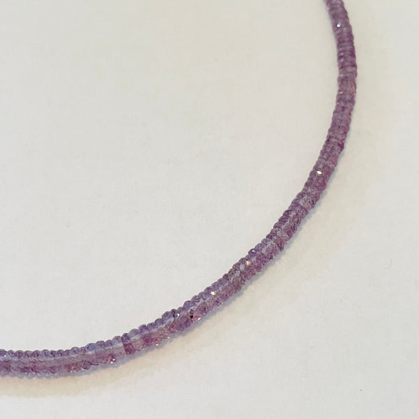 amethyst heishi necklace