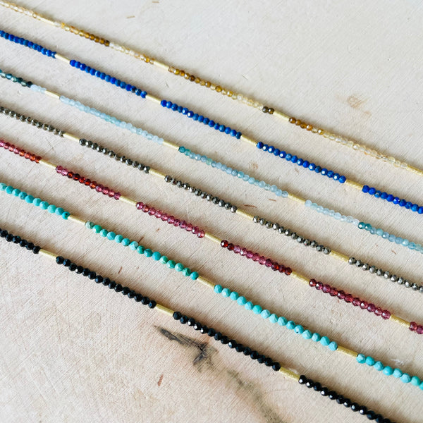 delicate five bar necklace