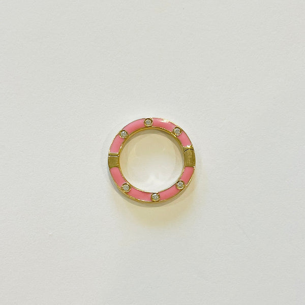 gold enamel diamond connector