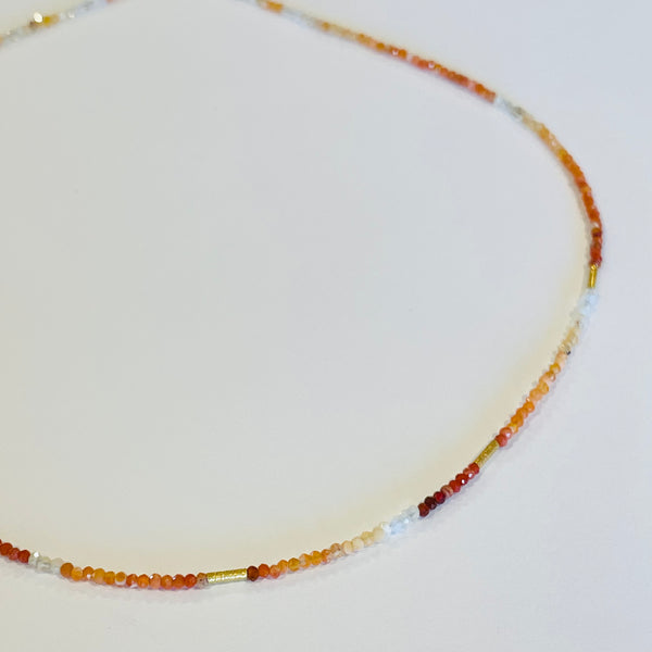delicate five bar necklace