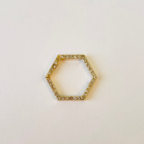 diamond hexagon gold connector