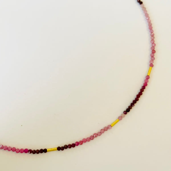 delicate five bar necklace