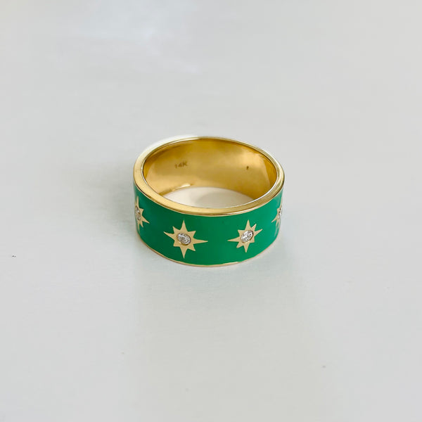 green enamel band