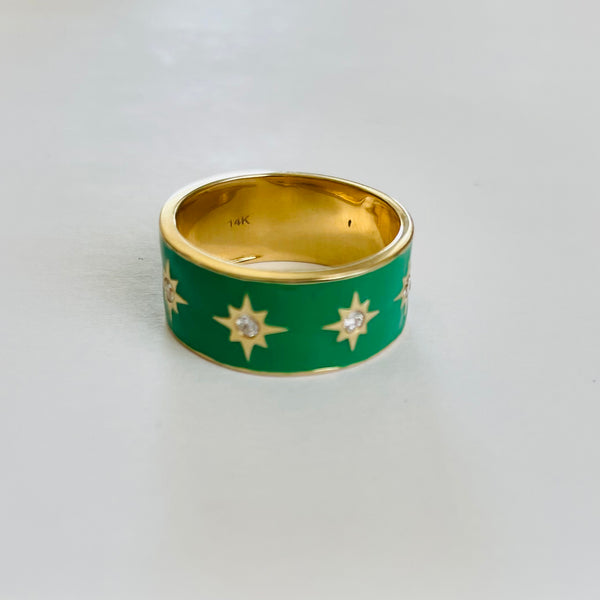 green enamel band