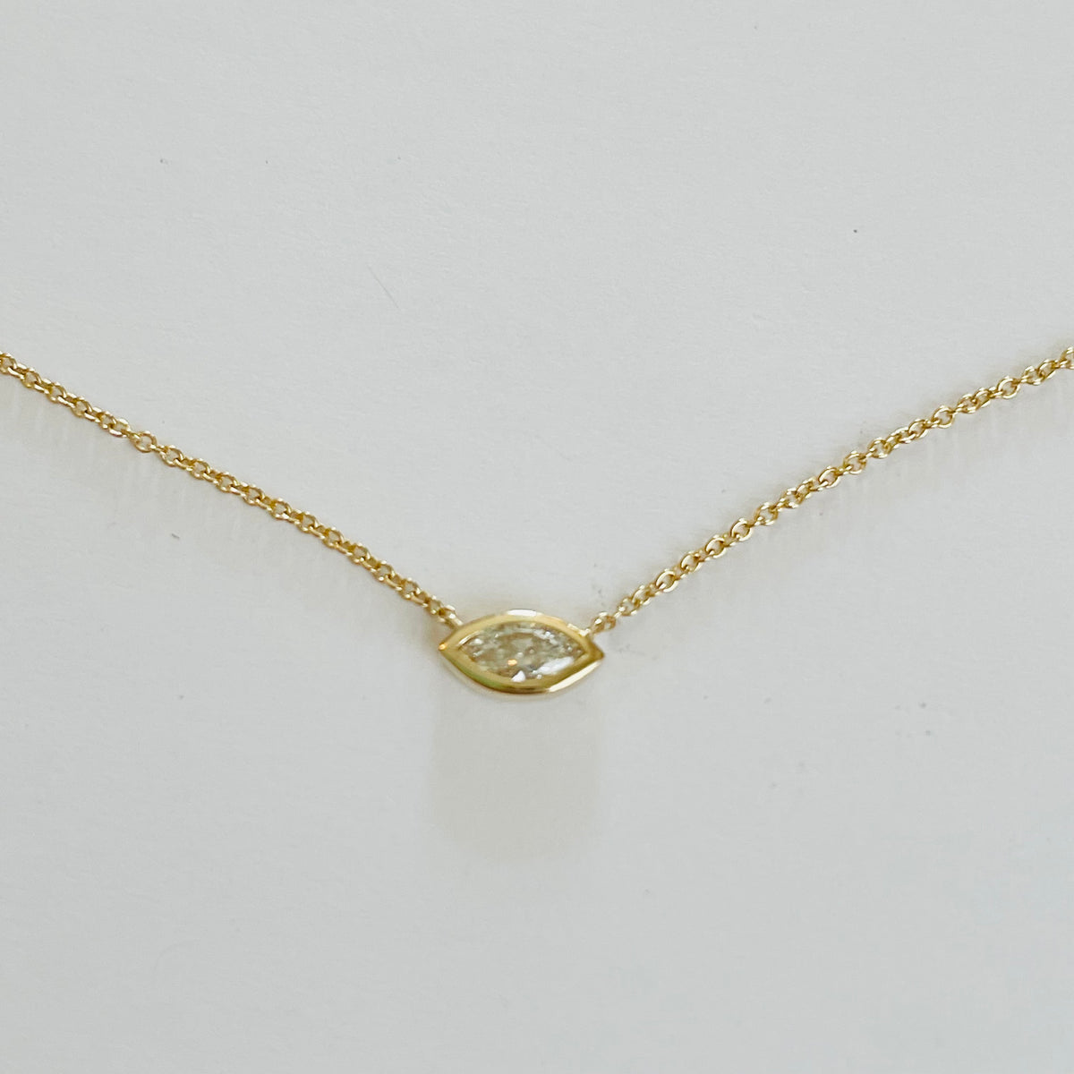 marquee diamond on gold chain Theodosia Jewelry