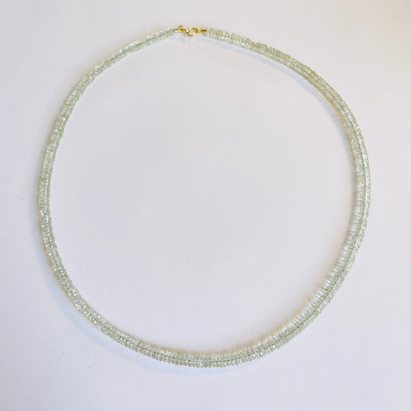 green amethyst heishi necklace
