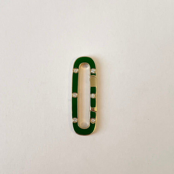 oval enamel diamond connector