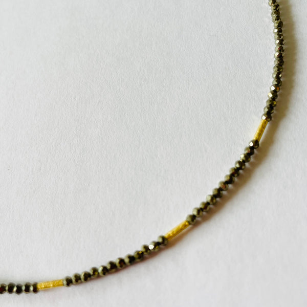 delicate five bar necklace