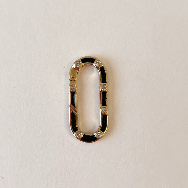 oval enamel diamond connector