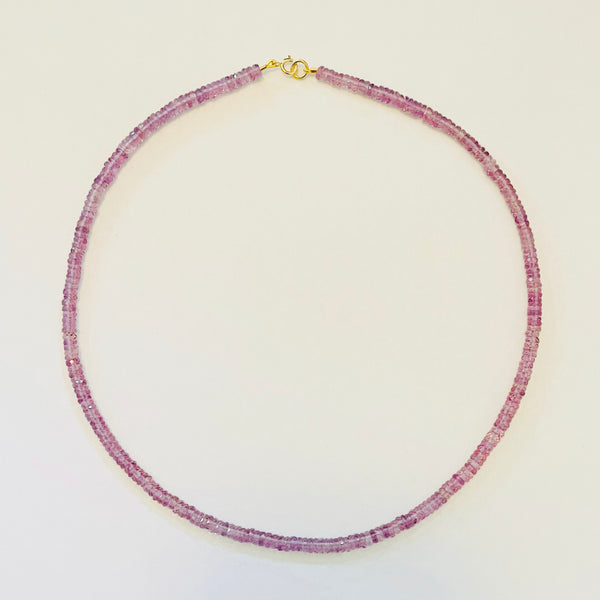 amethyst heishi necklace